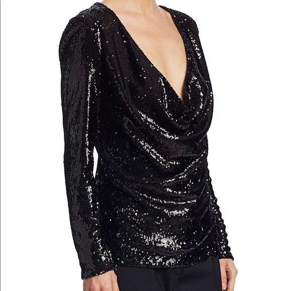 Ramy Brook Black Sequined Top - Picture 4 of 8